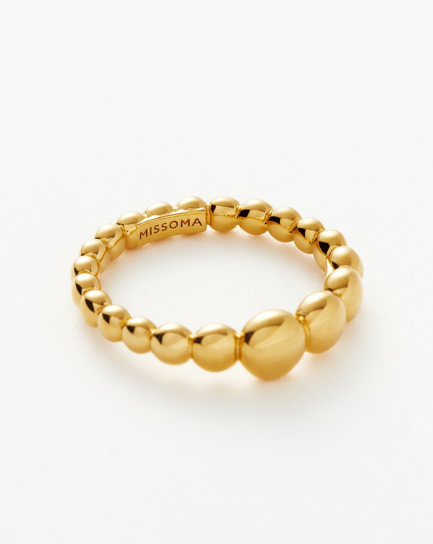 18k Gold Vermeil Beaded Stacking Ring