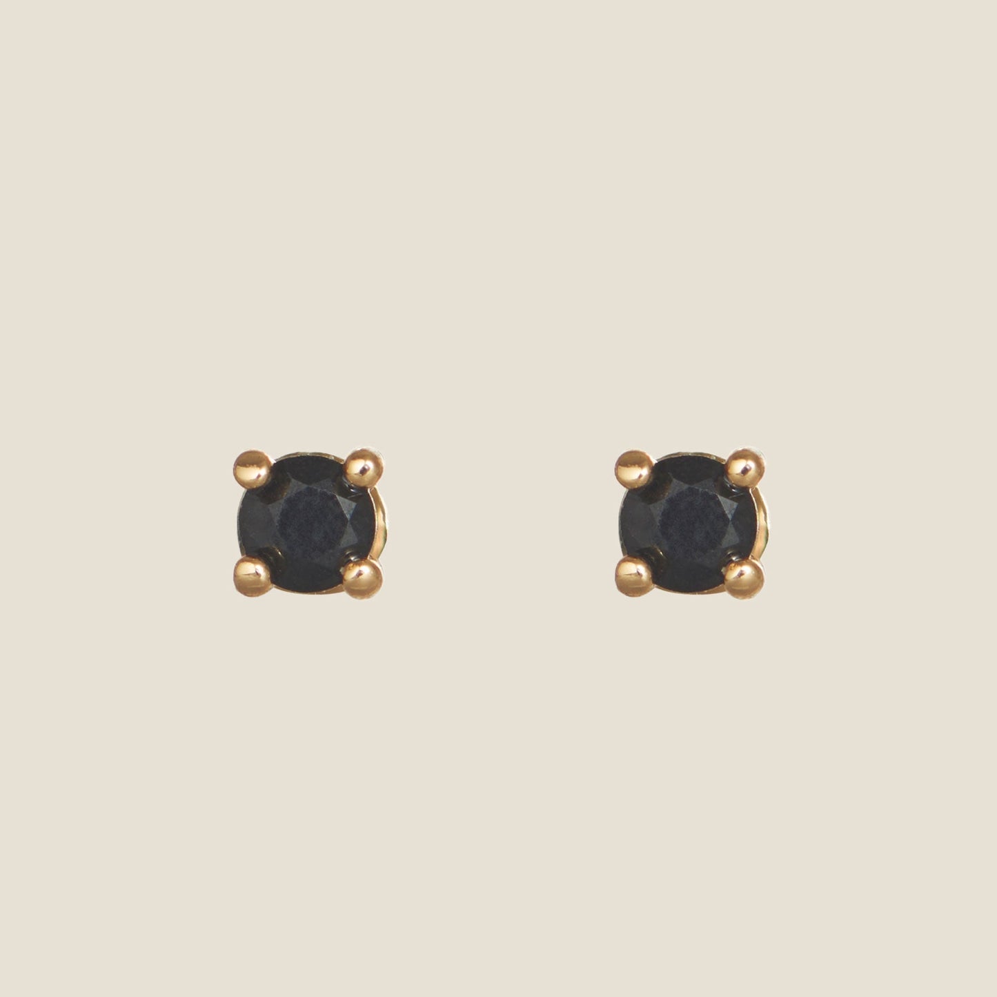 Elegant Black Crystal Stud Earrings