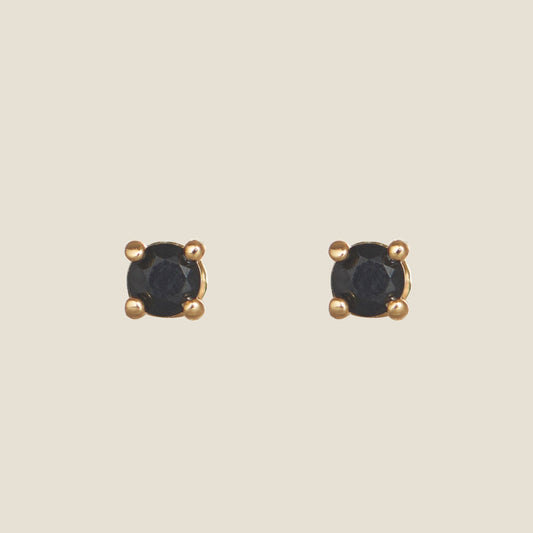 Elegant Black Crystal Stud Earrings