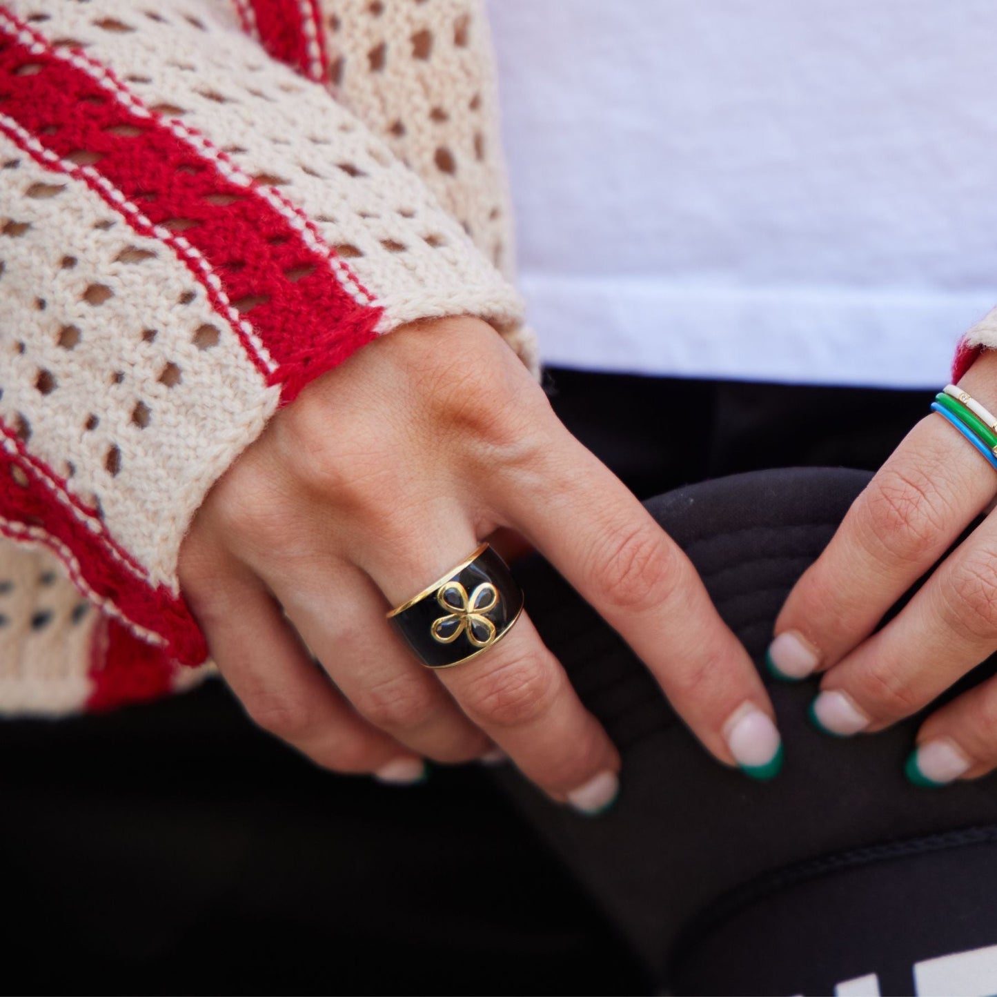 Black Nickel Cigar Ring for Stylish Use