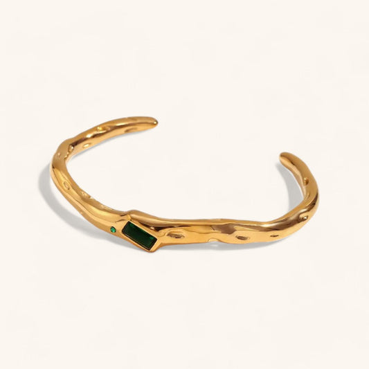 Zircon Rectangular Bangle for Elegant Style