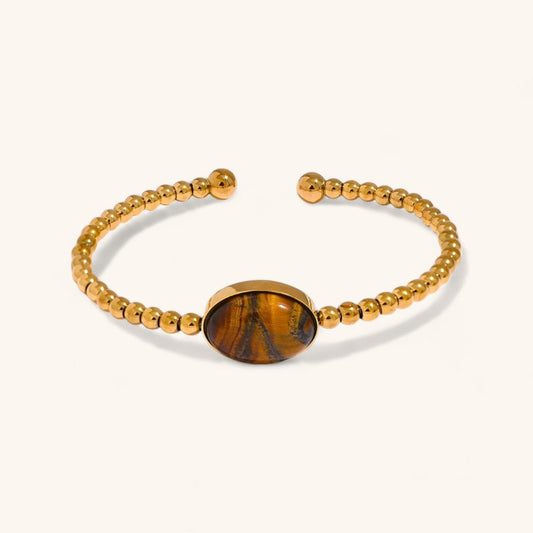 Tiger Stone Cuff Bracelet for Stylish Looks