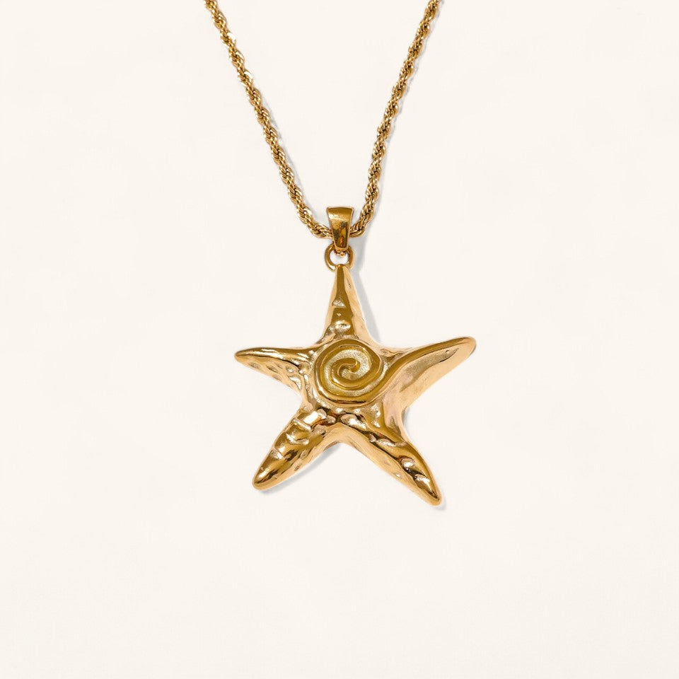 Starfish Design Pendant Necklace for Sea Lovers