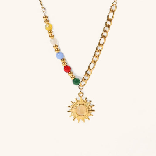 Sun Themed Pendant Necklace