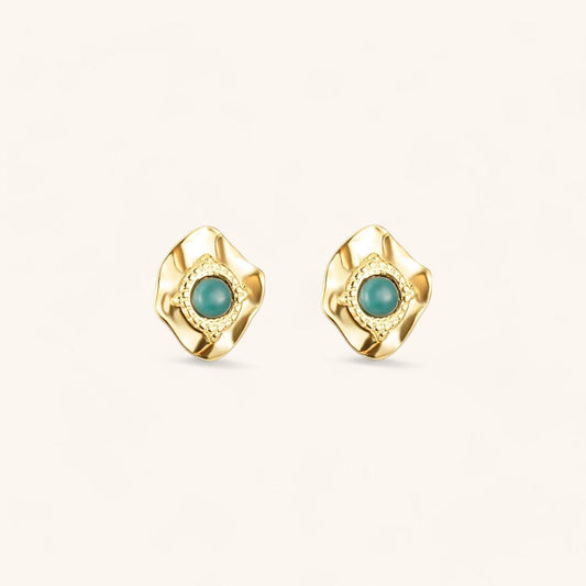 Irregular Spiked Gold Plated Stud Earrings