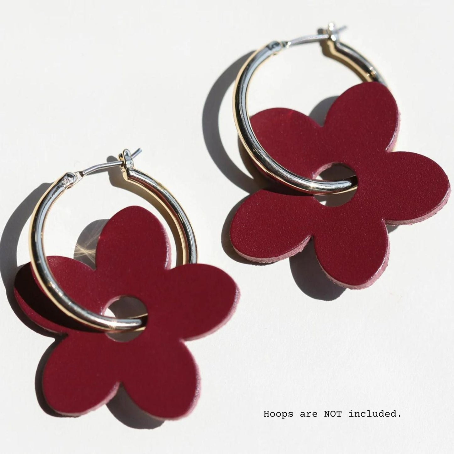 Burgundy Petal Charms for Jewelry Designs