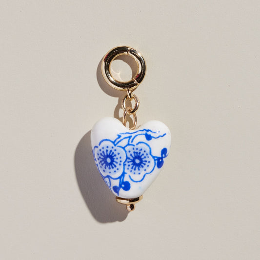 Ceramic Heart Shaped Pendant Charm