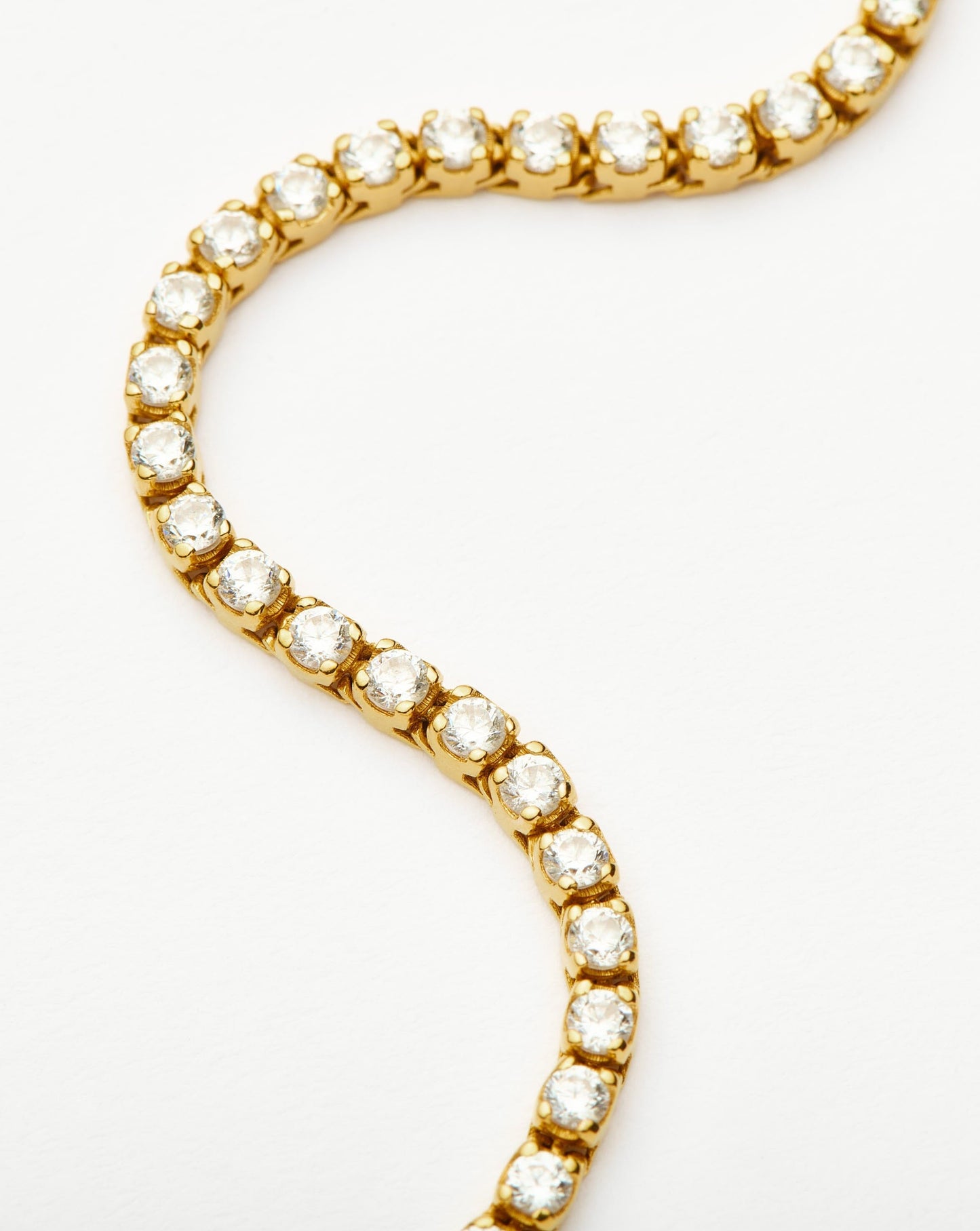 18k Gold Vermeil Cubic Zirconia Tennis Bracelet 1