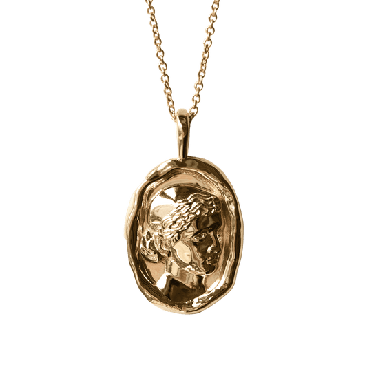 Molten Gold Pendant in Cleopatra Style