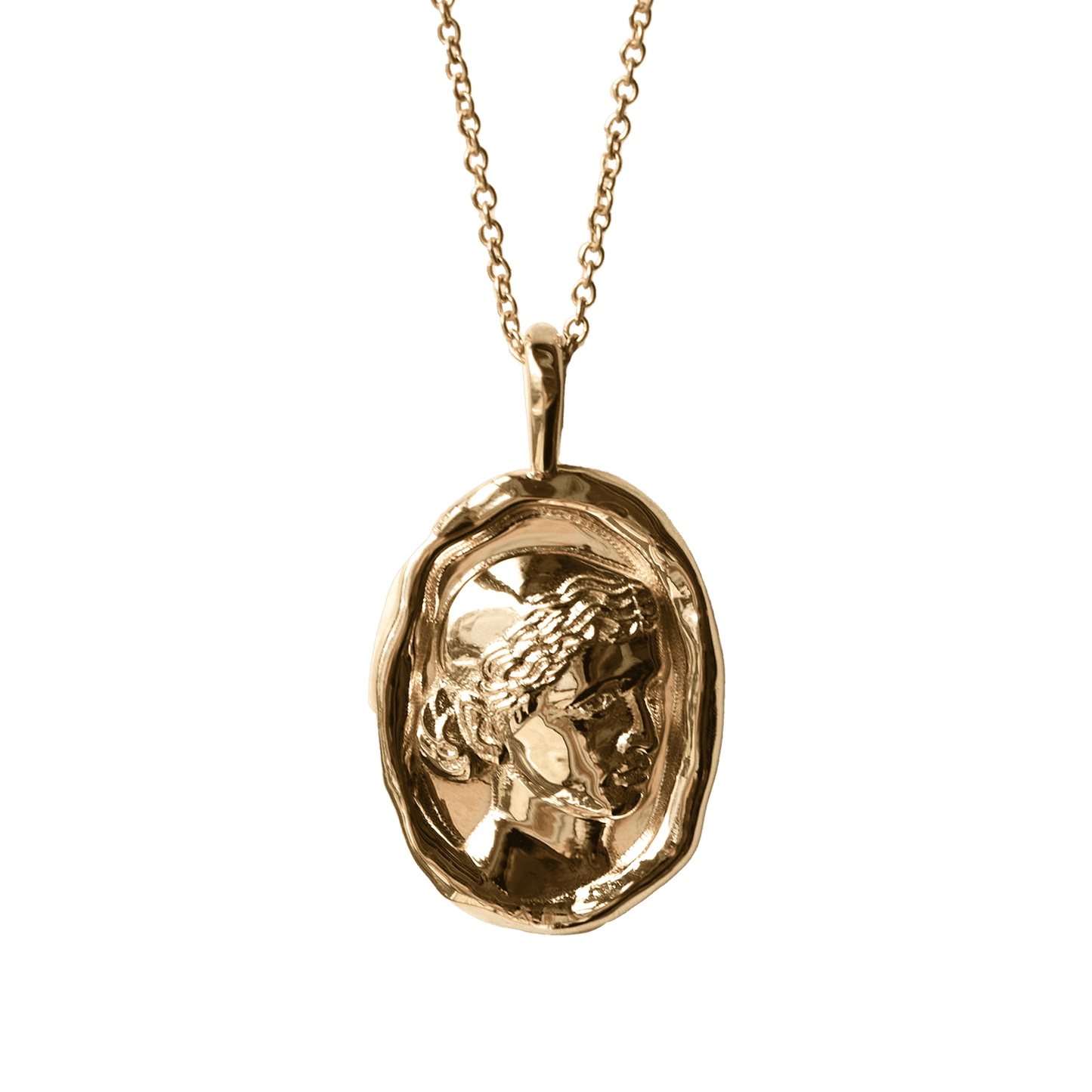 Gold Pendant with Molten Design