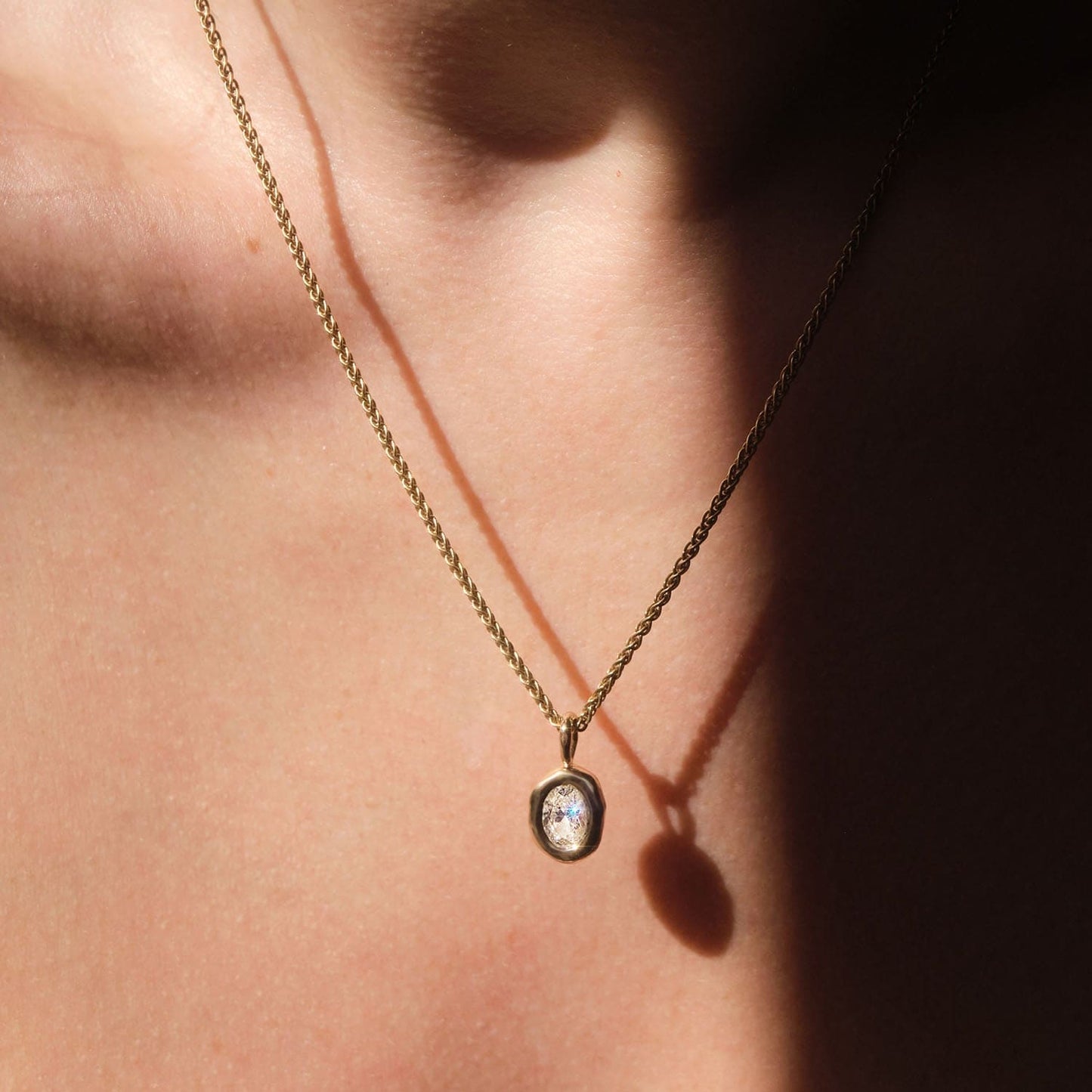 Diamond Molten Heirloom Pendant Necklace