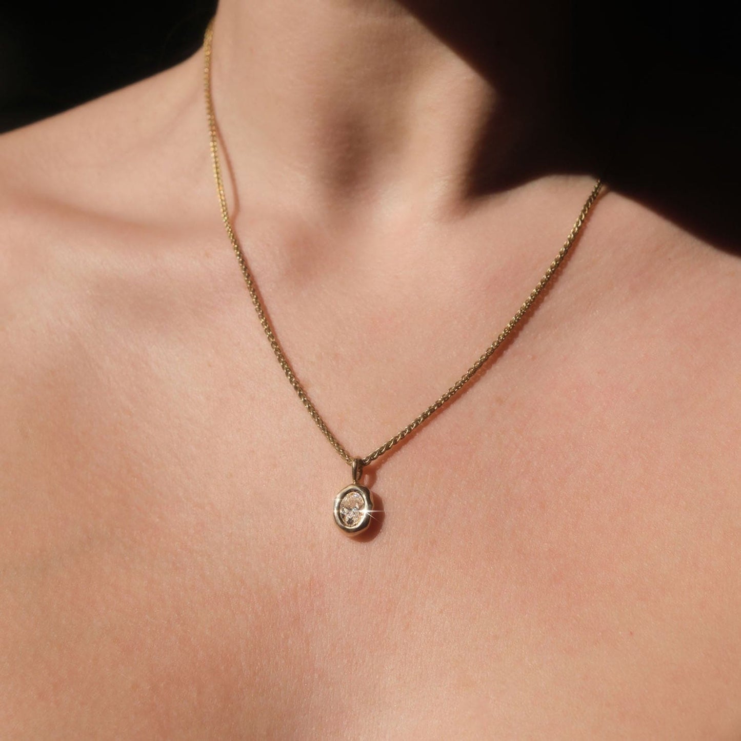 Diamond Molten Heirloom Pendant Necklace