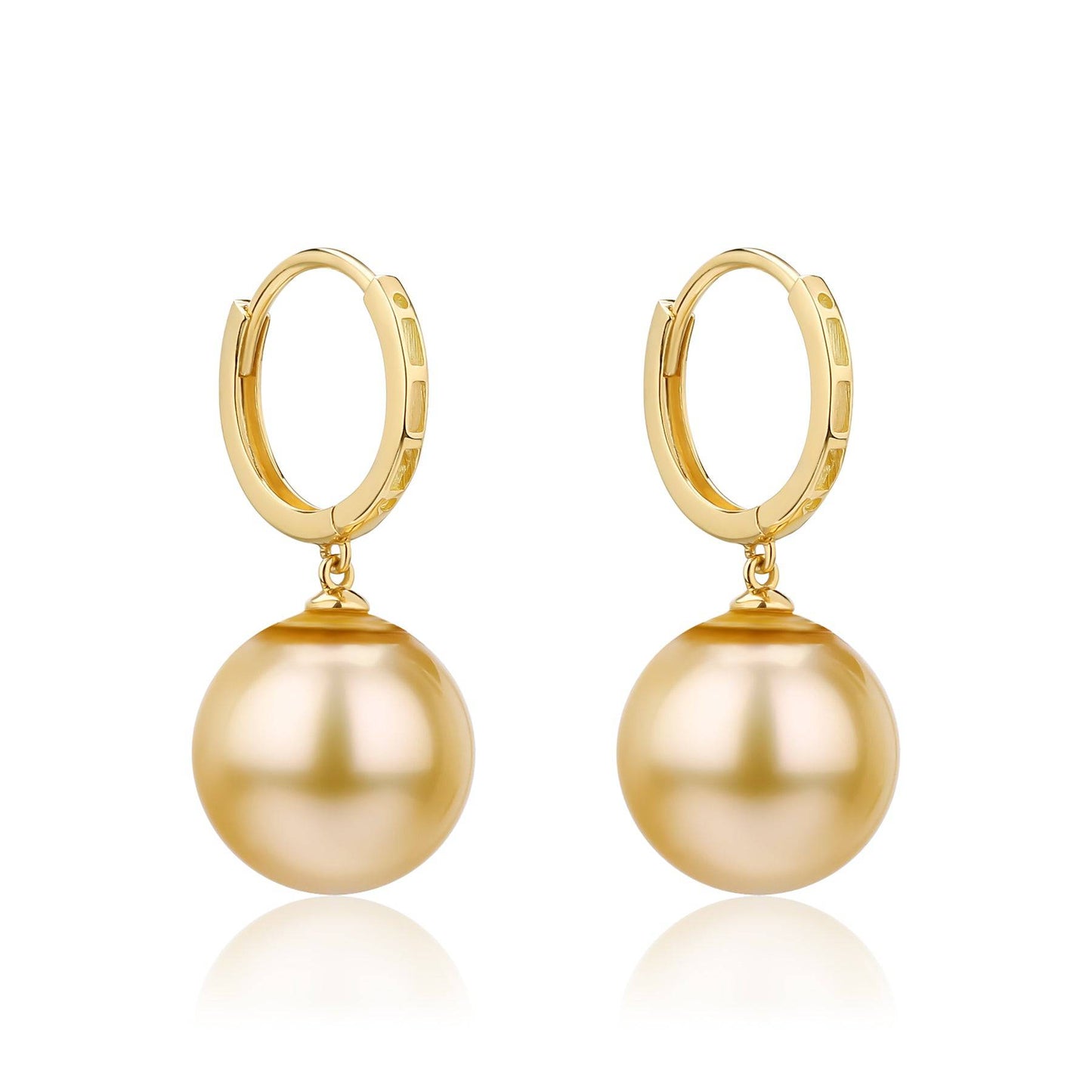 18K Gold South Sea Pearl Daisy Earrings