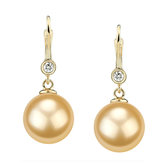 18K Gold South Sea Pearl Mary Earrings for Women