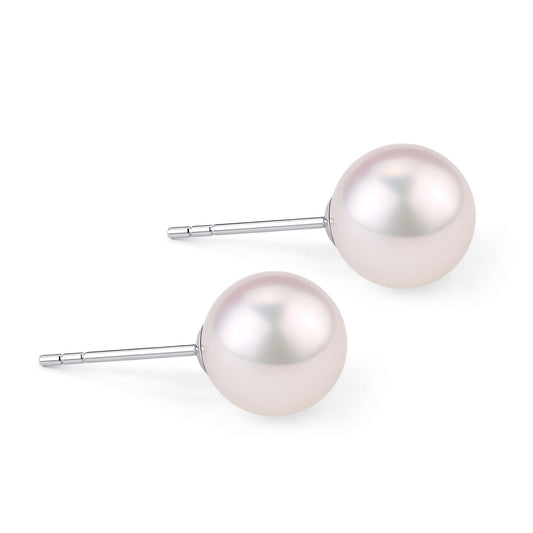 Akoya Pearl Stud Earrings in Sterling Silver