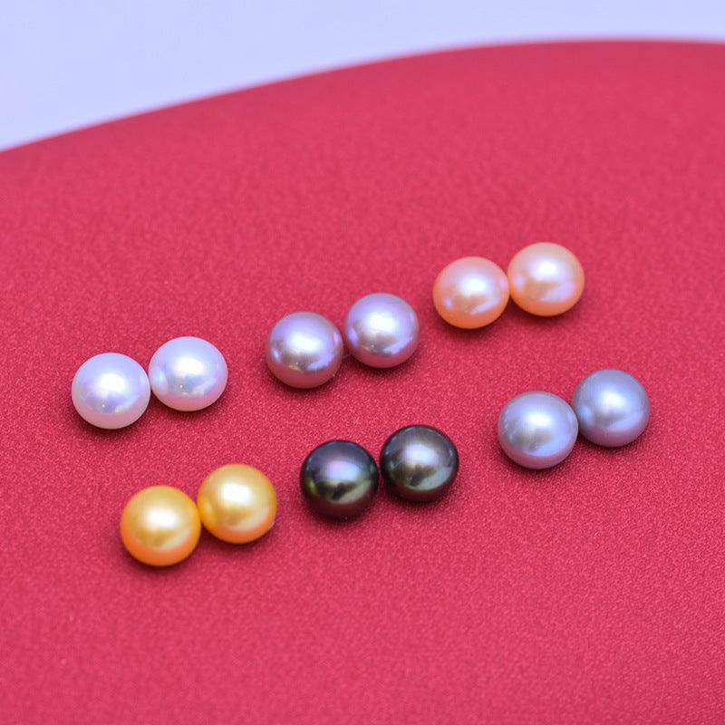 Black Freshwater Pearl Stud Earrings