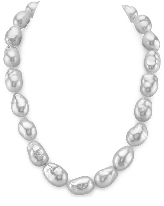 White South Sea Baroque Pearl Necklace, 14.0-15.0mm