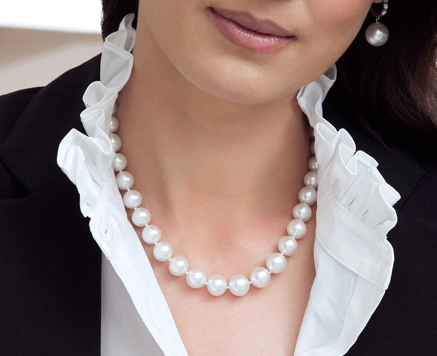 White South Sea Pearl Necklace, 9.0-11.0mm - AAA/GEM Quality