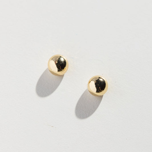 Gold Ball Stud Earrings for Everyday Wear