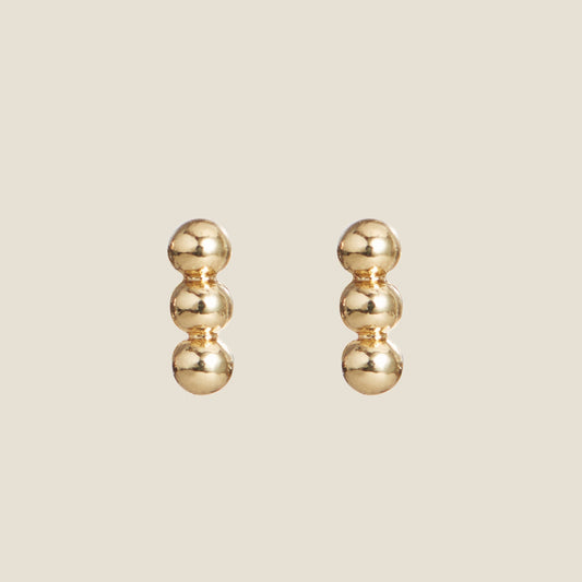 Gold Bar Stud Earrings in Modern Style