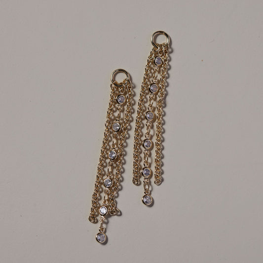 Gold Crystal Fringe Charms for Stylish Accessories