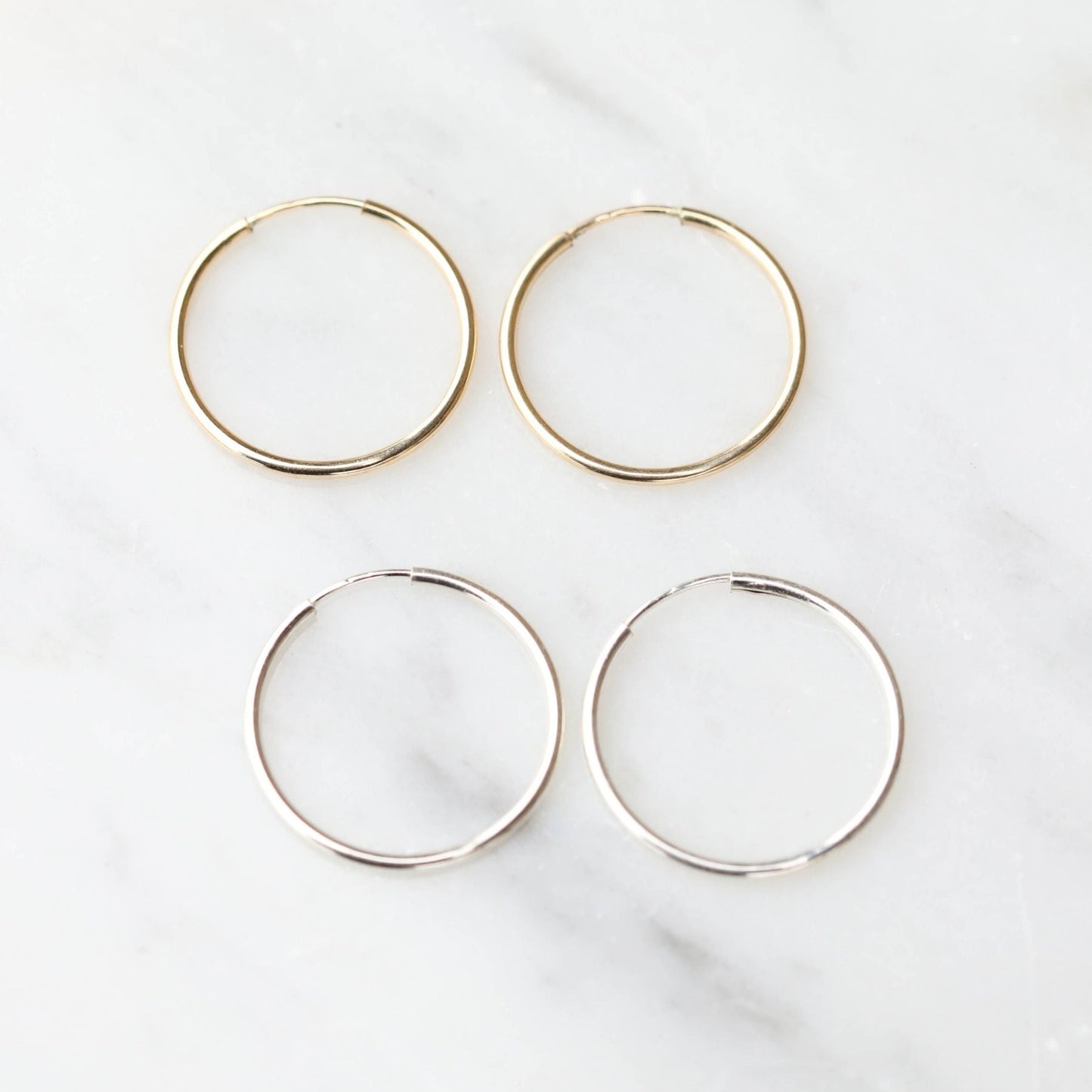 Endless Gold Hoop Earrings for Stylish Look