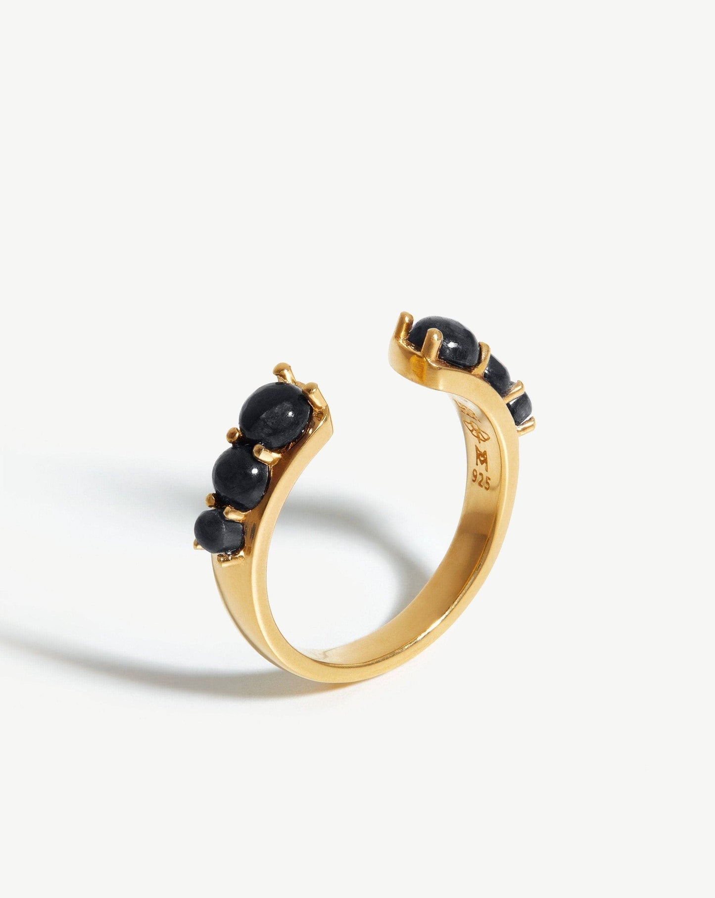 18k Gold Vermeil and Black Onyx Openness Ring