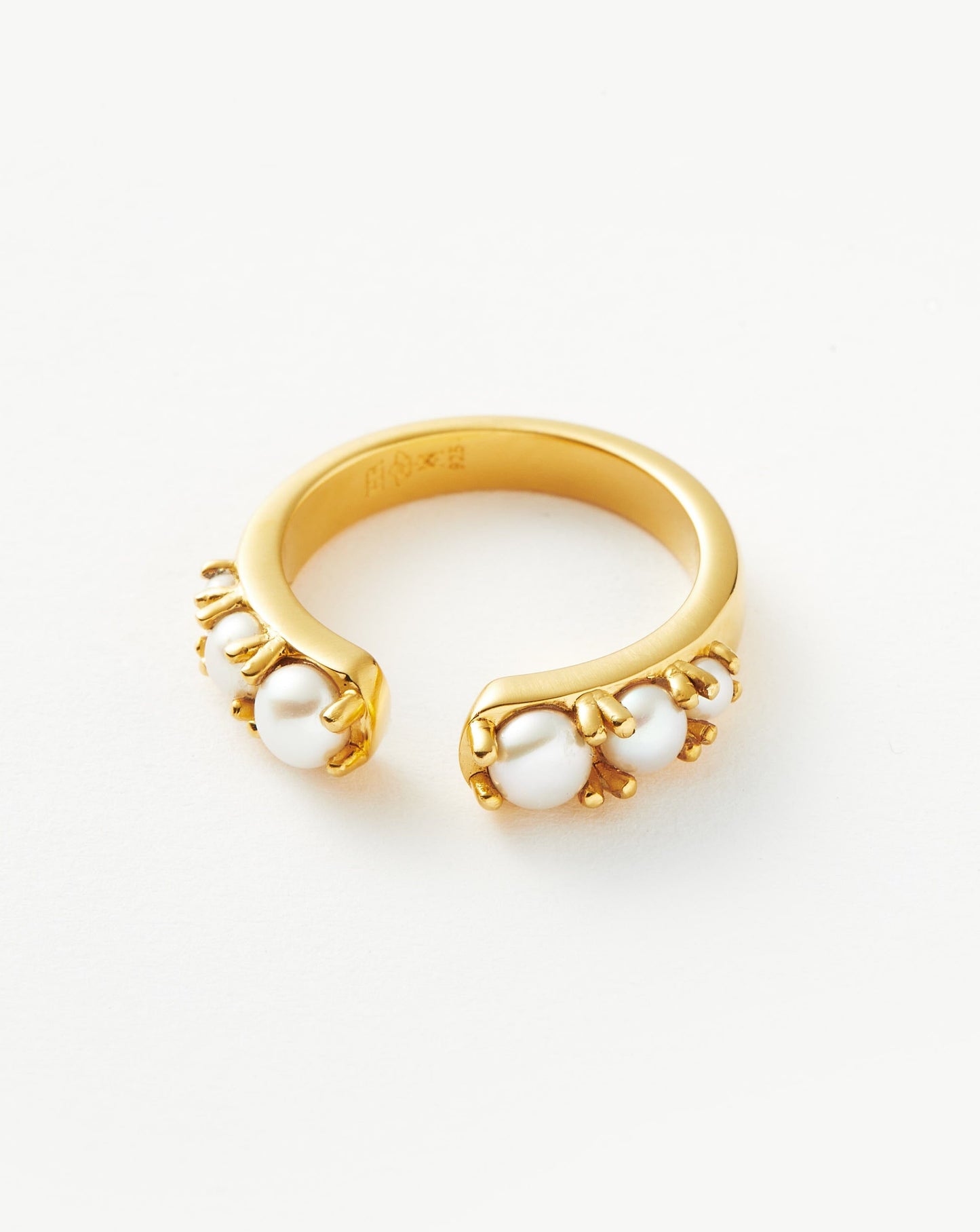 18k Gold Vermeil Pearl Openness Ring