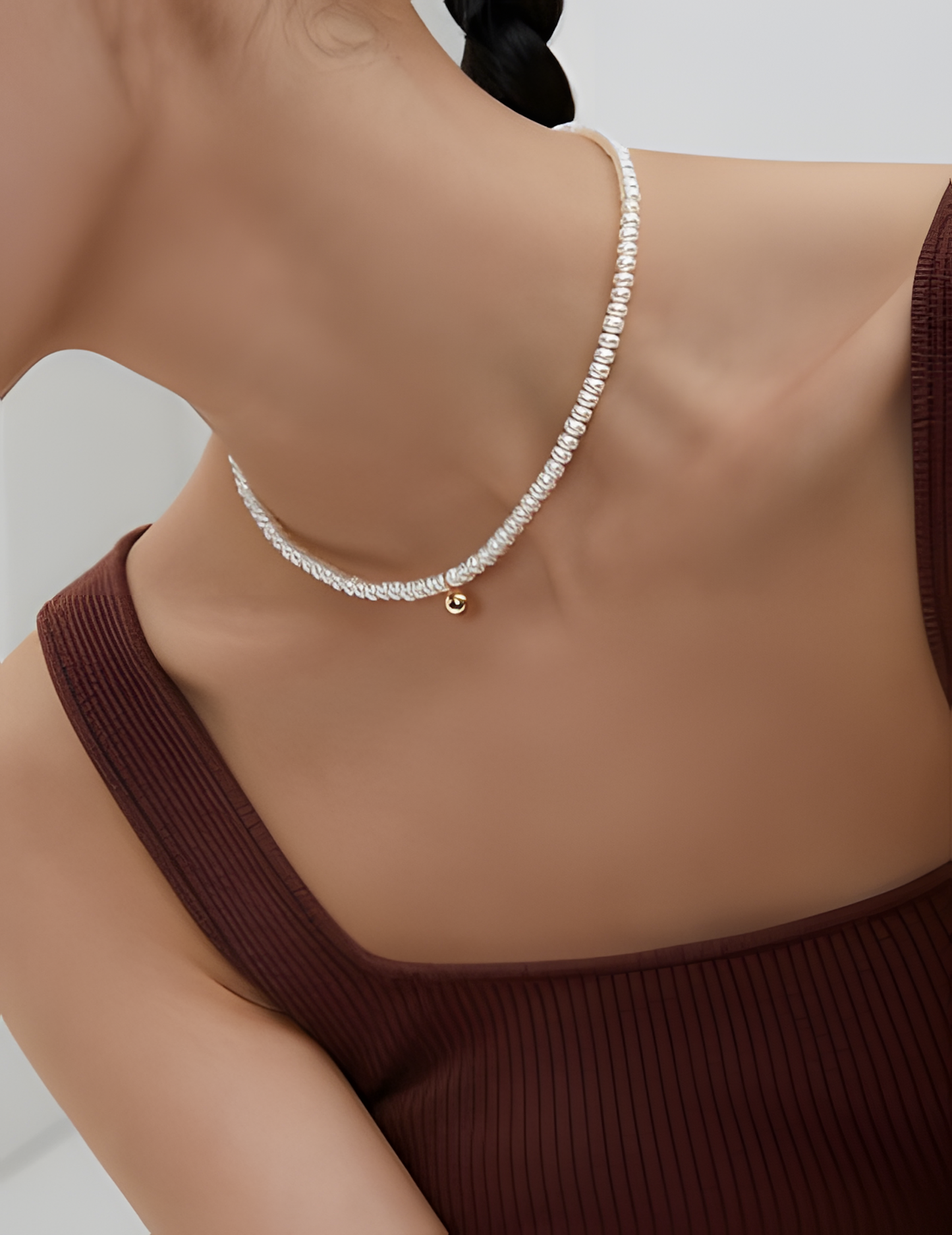 Silver Pearl Necklace