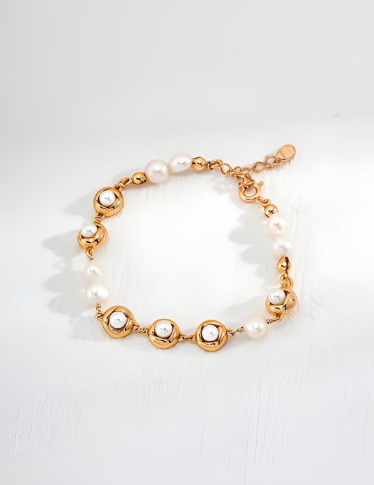 Natural Pearl Silver Bracelet