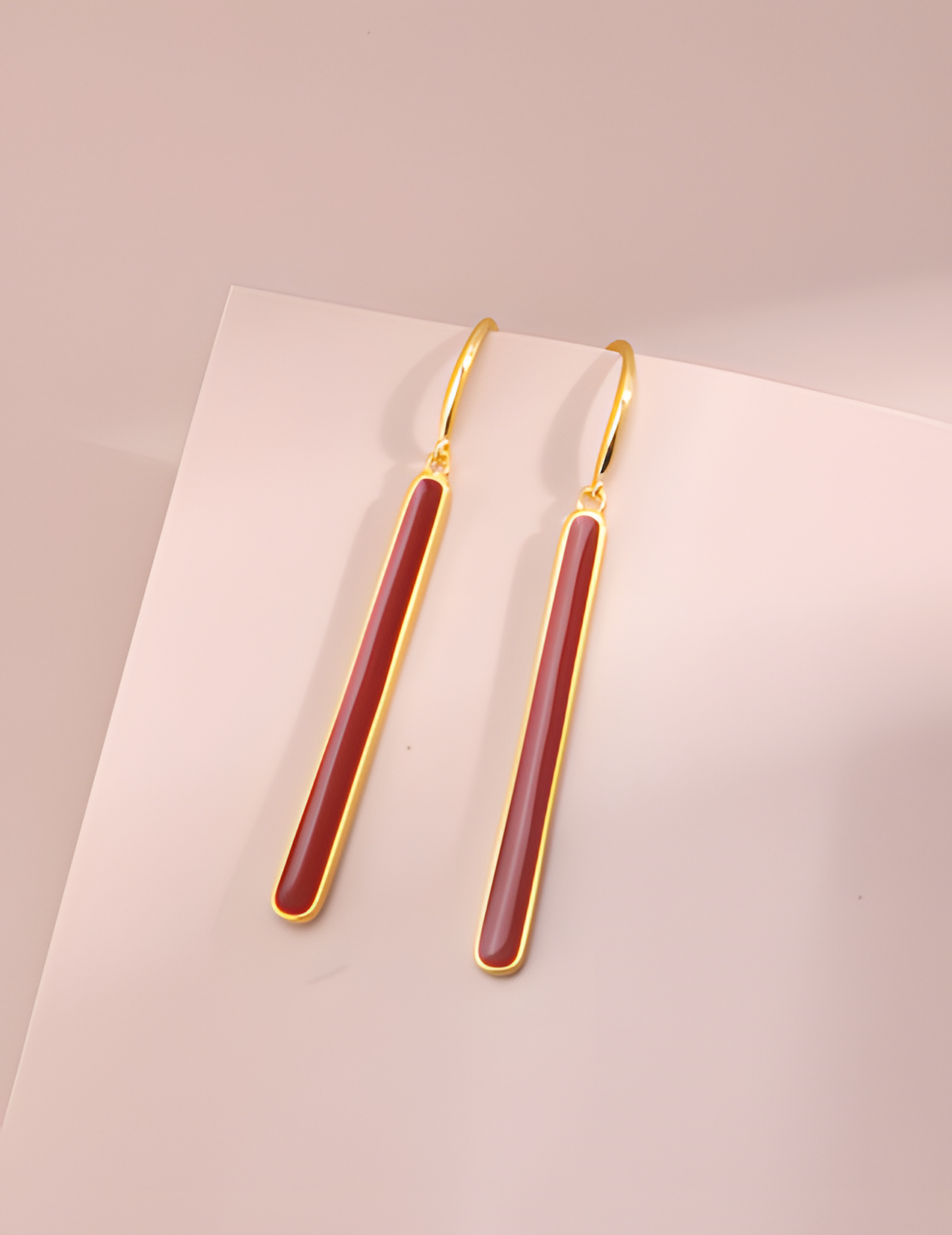 Red Drip Glaze Earrings