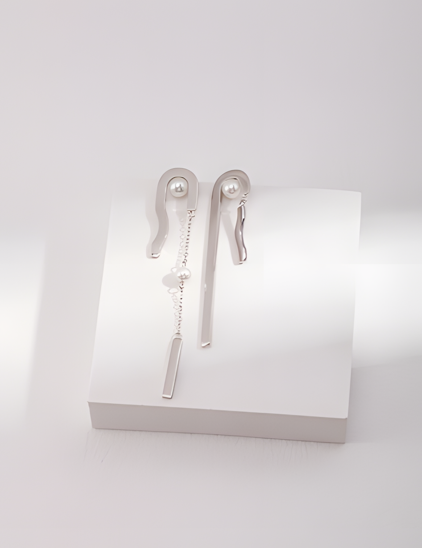 Sterling Silver Asymmetrical Earrings