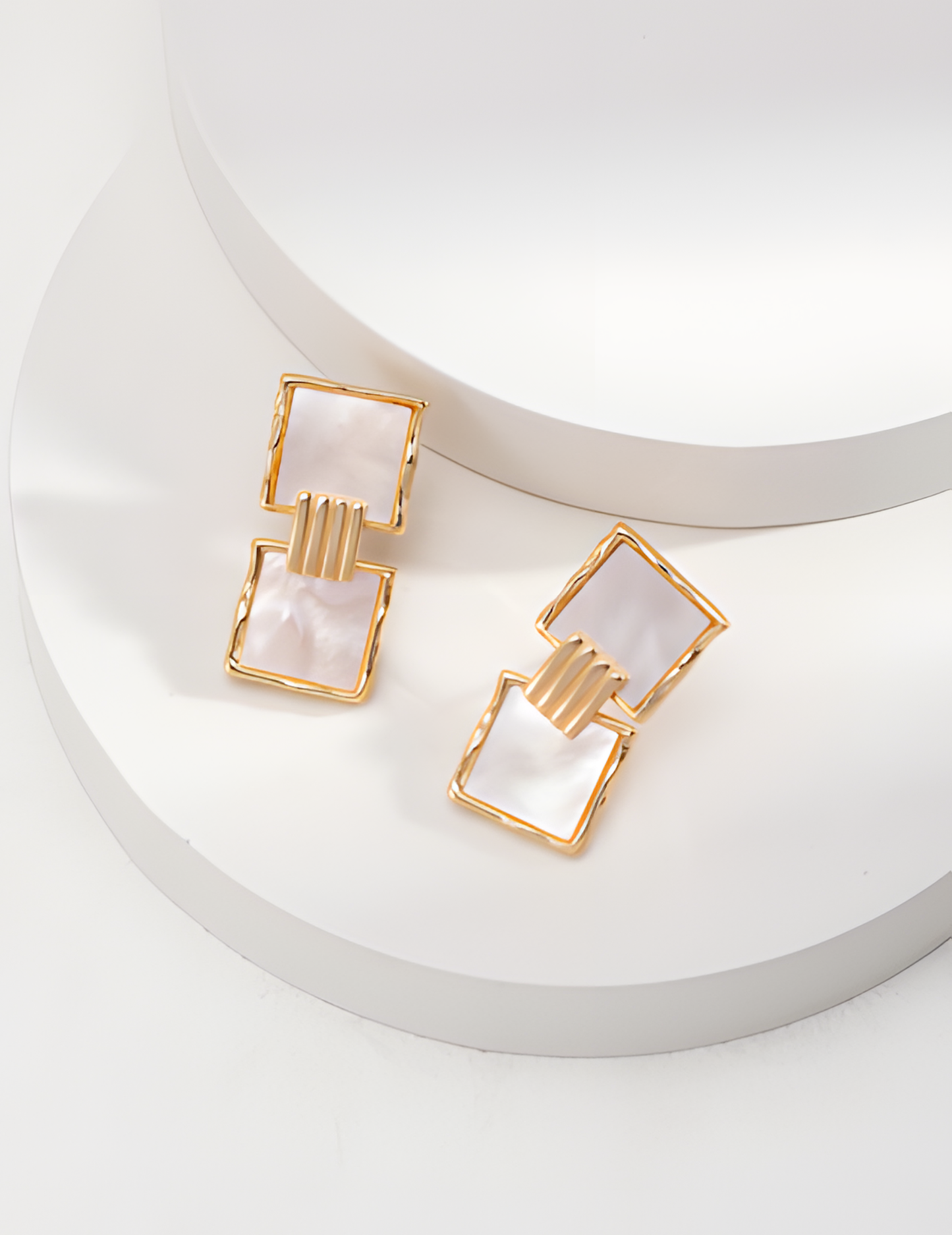 Elegant Square Shell Earrings