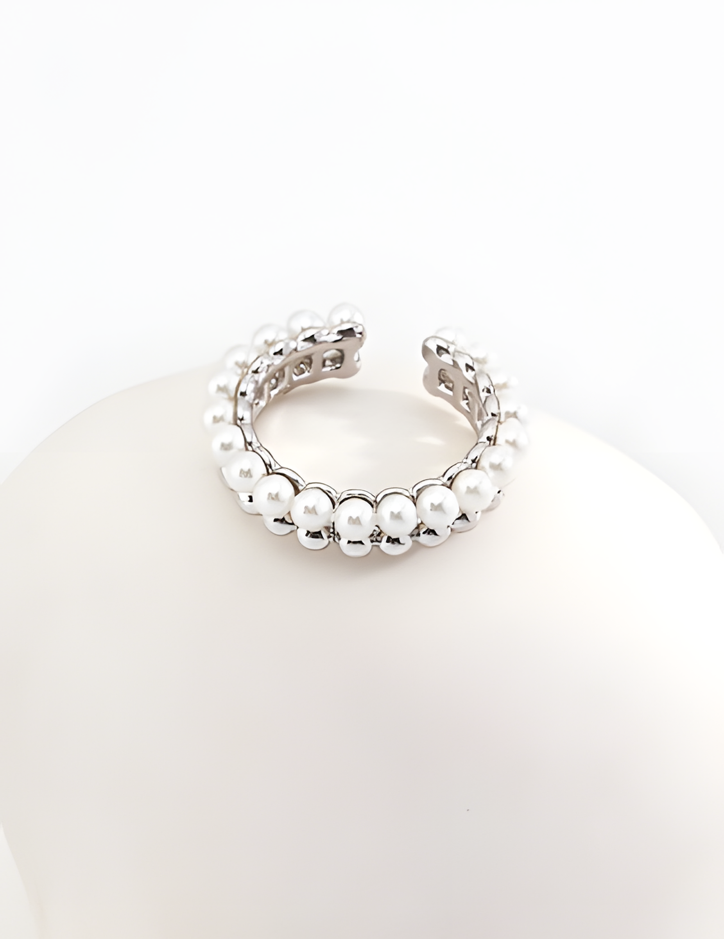 Half-Bead and Silver Ring