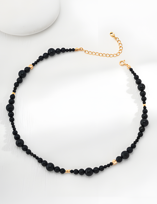 Black Onyx Sterling Silver Necklace