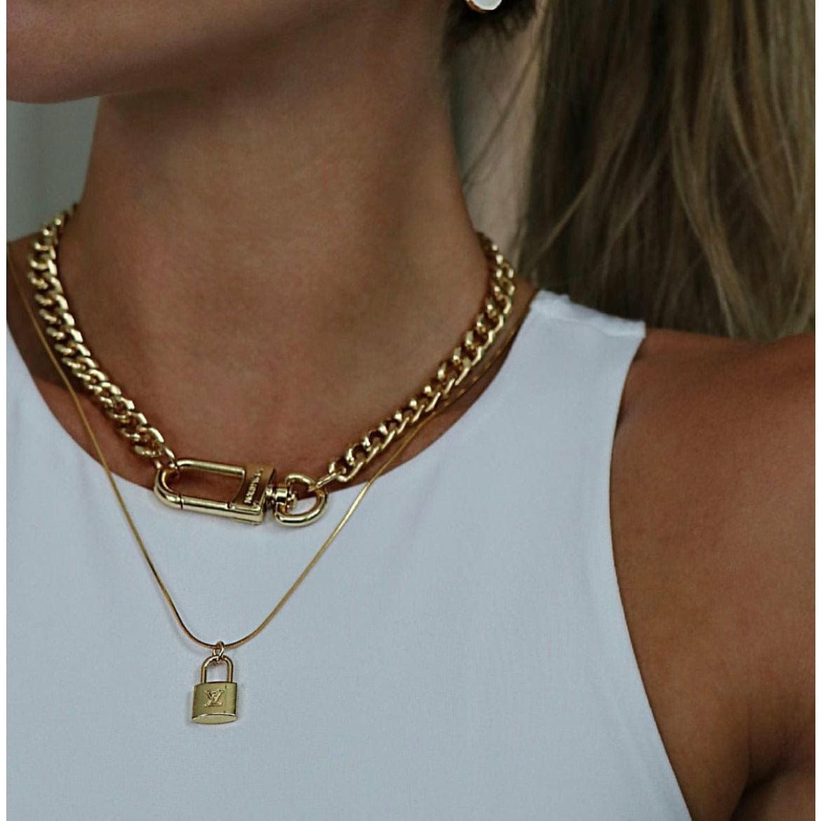 Mini LV Lock Necklace