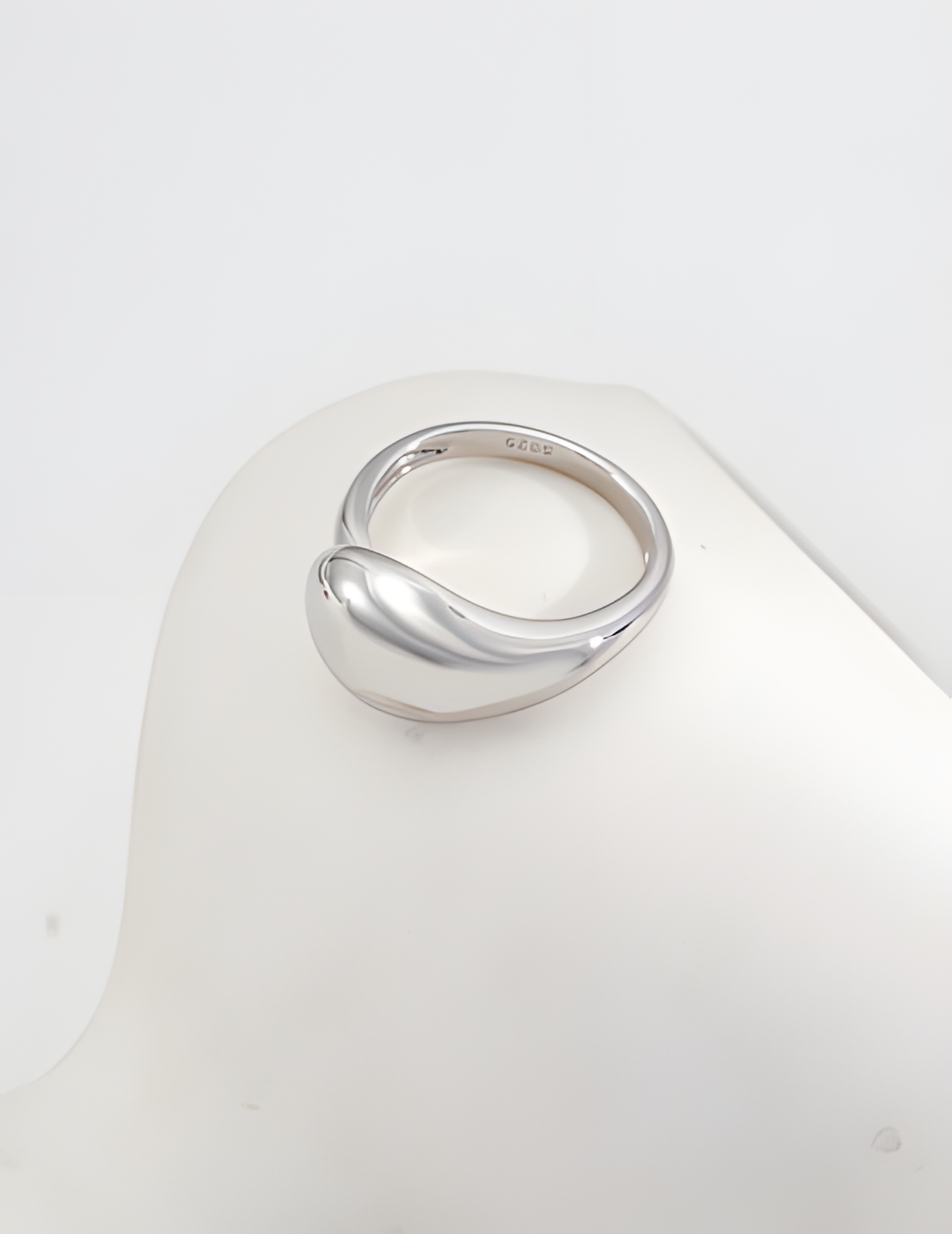 S925 Silver Frosted Smooth Ring