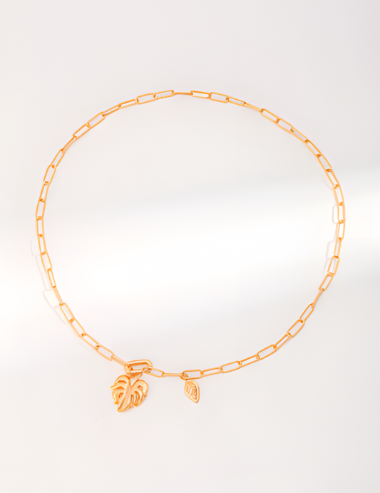 Detachable Leaf Design Necklace Chain