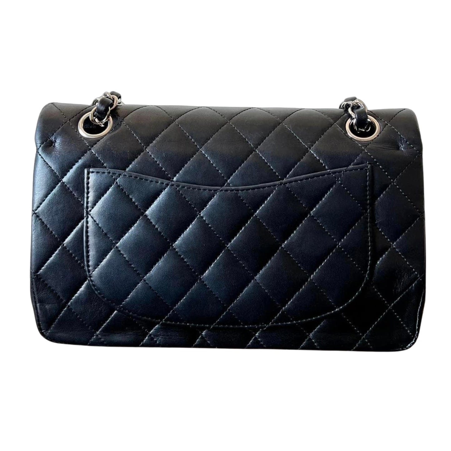 Chanel Vintage Small Classic Flap in Black Silver Hardware