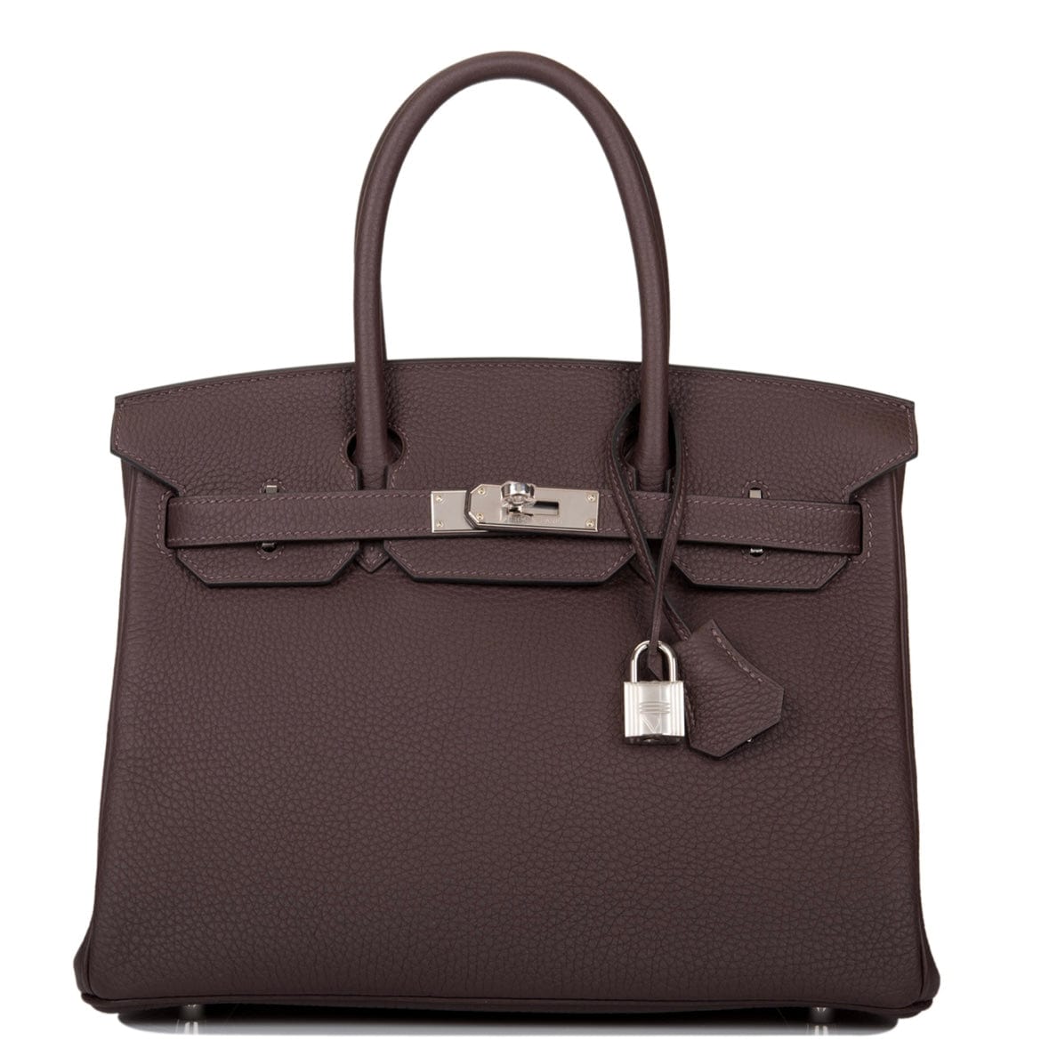 Hermès Chocolate Birkin 30cm of Togo Leather with Palladium Hardware