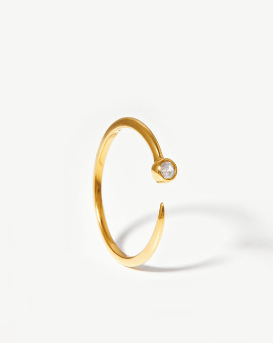 18k Gold Vermeil Cubic Zirconia Interstellar Ring