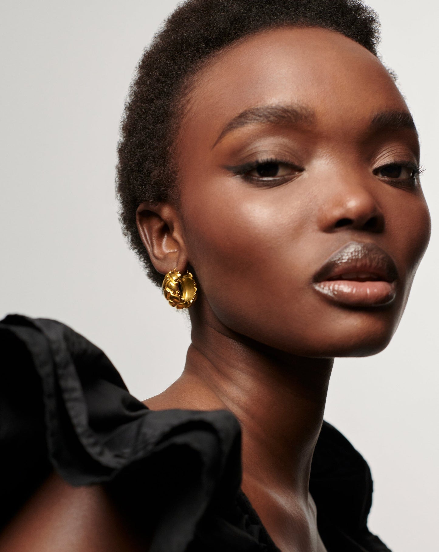 18k Gold Vermeil Waffle Mini Hoop Earrings