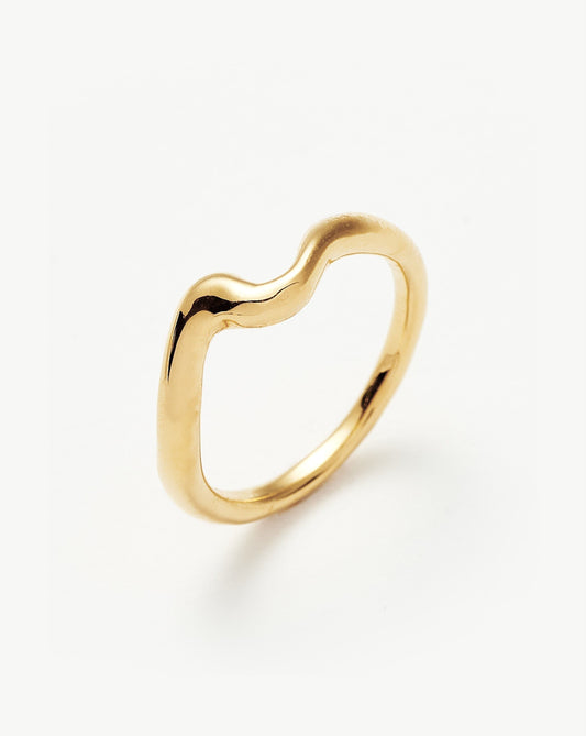 18k Gold Vermeil Molten Wave Stacking Ring