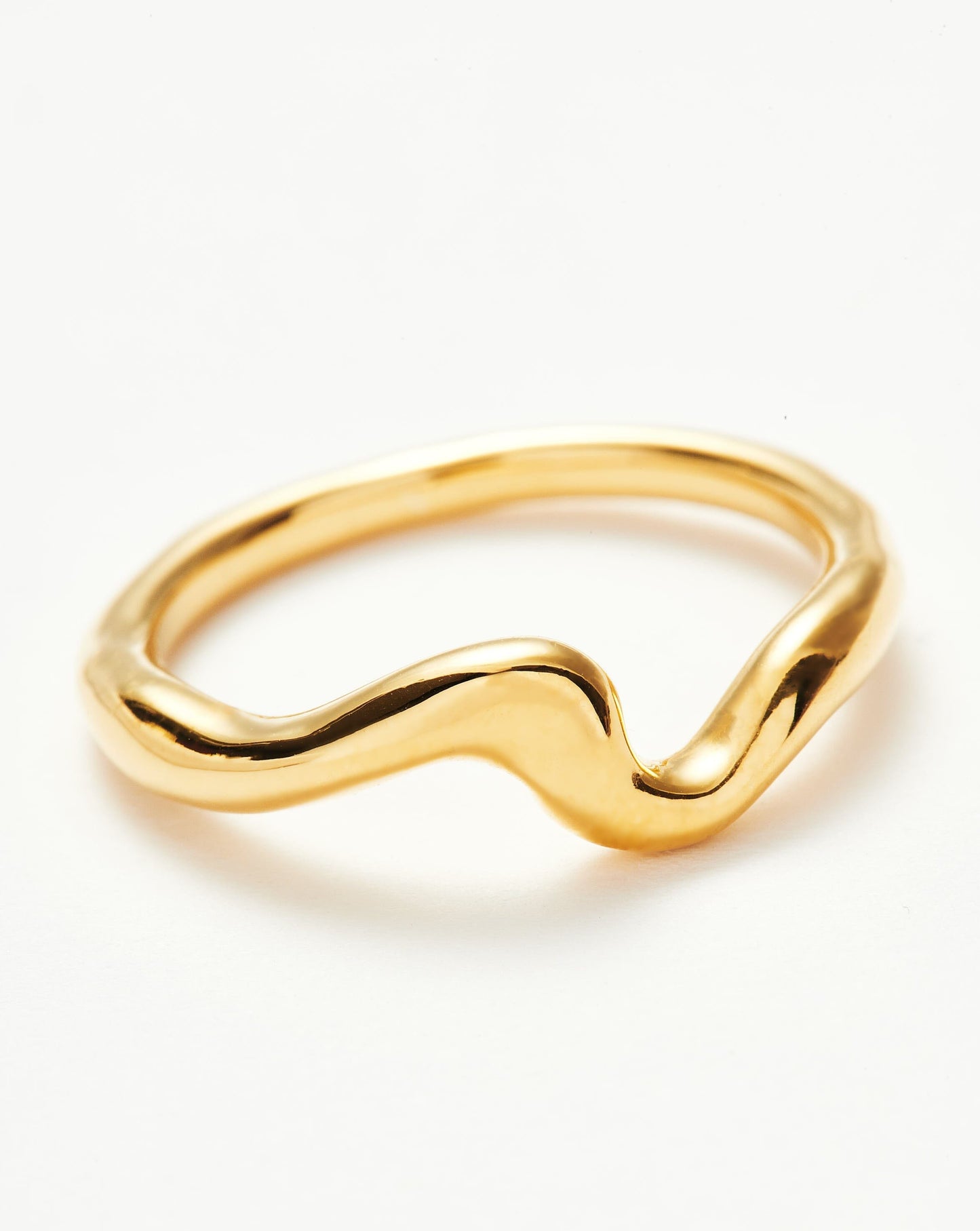 18k Gold Vermeil Molten Wave Stacking Ring