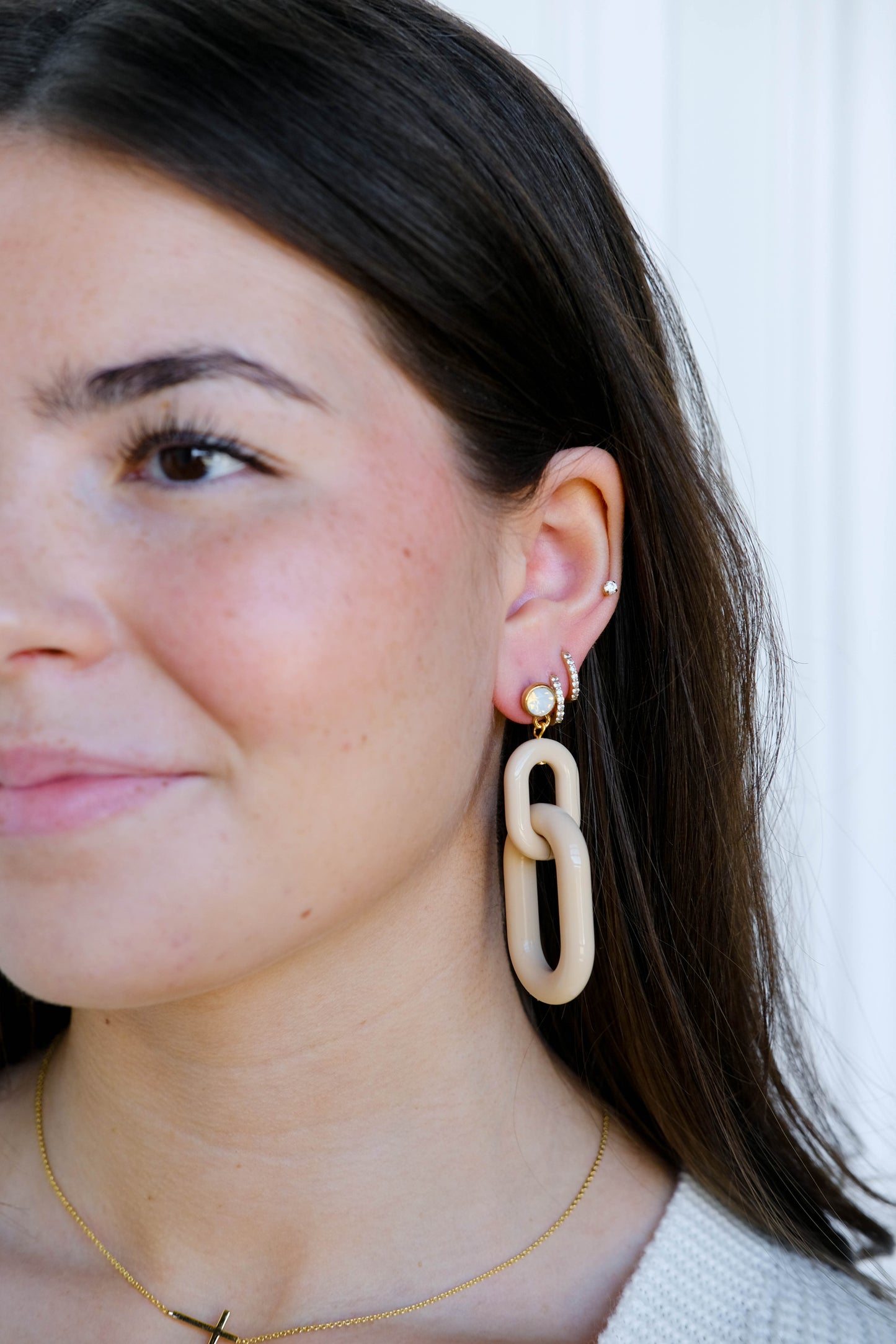 Acrylic Natural Bianca Statement Earrings