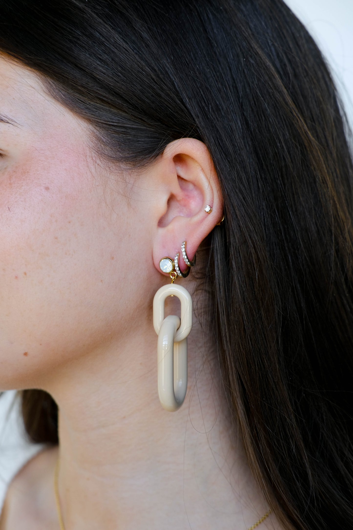 Acrylic Natural Bianca Statement Earrings