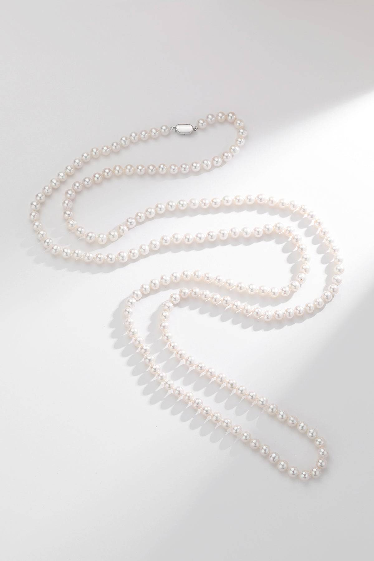 White Freshwater Pearl Rope Strand 52 Inch