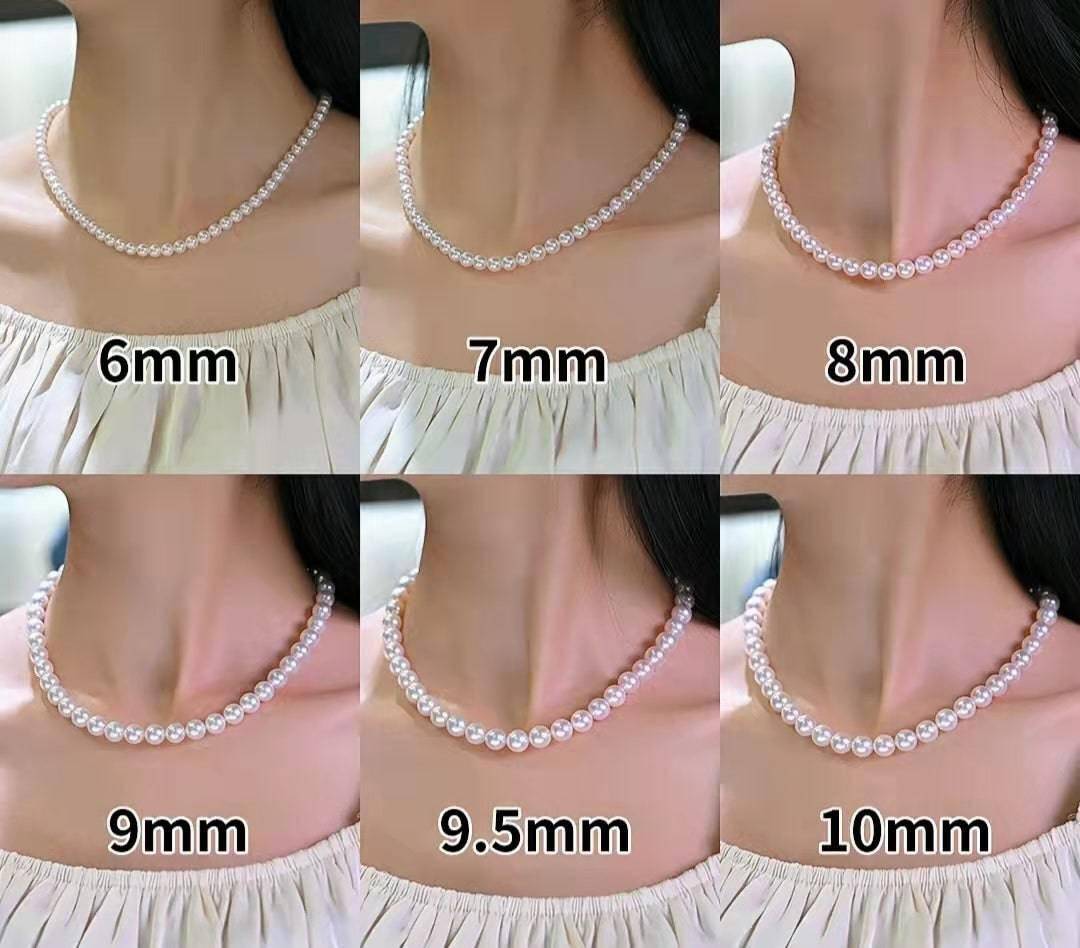 White Freshwater Pearl Necklace 6.5 to 7.5 Millimeters