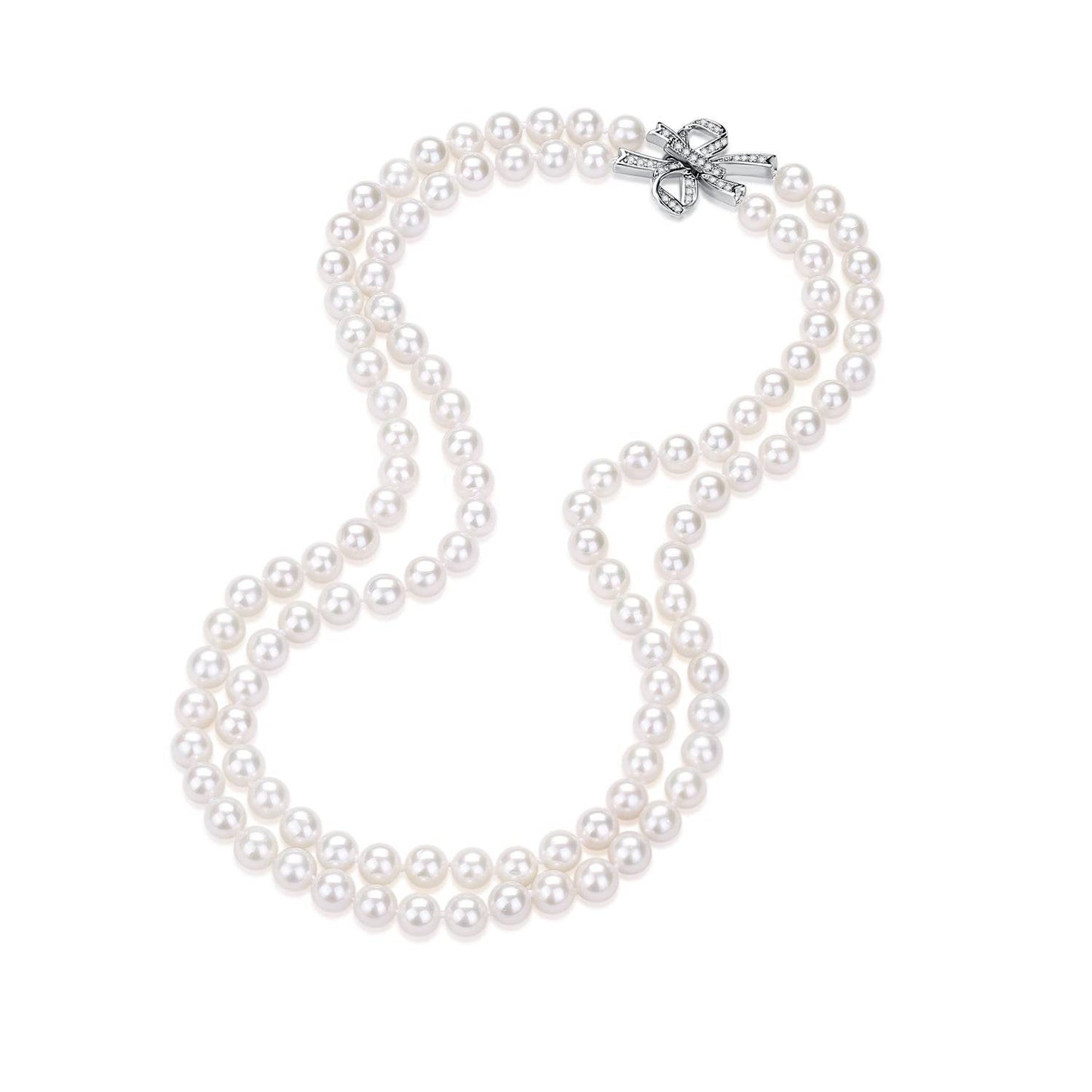 White Freshwater Pearl Necklace and Bracelet Set 1