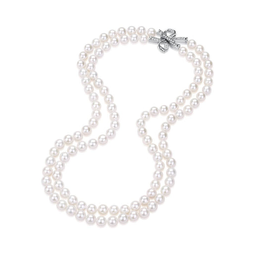 White Freshwater Pearl Necklace and Bracelet Set 1